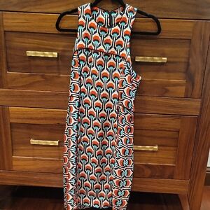 Milly Multicolor Geometric Midi Dress